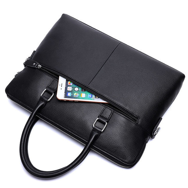 Men Business Real Leather Briefcase 14 "Handbag Crossbody Bag Male High Quality Crossbody / Shoulder Bag, Black
Men Business Real Leather Briefcase 14 "Handbag Crossbody Bag Male High Quality Crossbody / Shoulder Bag, Black