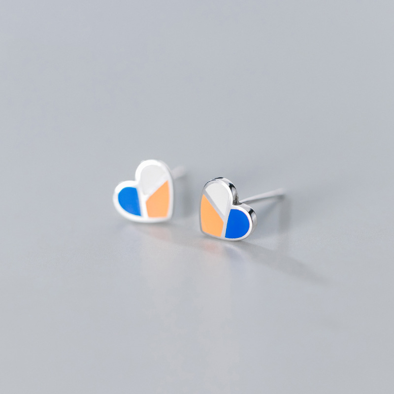100% Real 925 Sterling Silver 3 Color Block Assembled Heart Shape Stud Earrings For Women Lady Children Birthday Gift Jewelry
100% Real 925 Sterling Silver 3 Color Block Assembled Heart Shape Stud Earrings For Women Lady Children Birthday Gift Jewelry