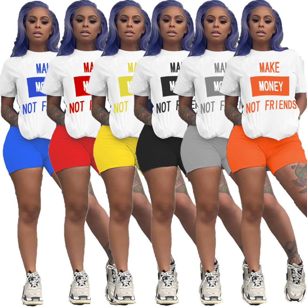 Summer Women Shorts Outfits Letter 2 Piece Set Tracksuit Sleeveless Sportswear Slim Shirt Pant Sport Suits Women Clothing 8888, Yellow
Summer Women Shorts Outfits Letter 2 Piece Set Tracksuit Sleeveless Sportswear Slim Shirt Pant Sport Suits Women Clothing 8888, Yellow