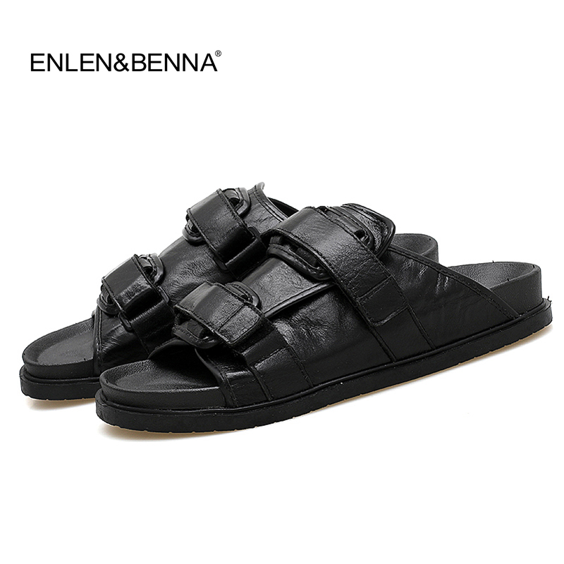 2018 Summer Genuine Leather Sandals Men Fashion Quality Gladiator Beach Men Sandals Slippers Casual Big size46, Black 
2018 Summer Genuine Leather Sandals Men Fashion Quality Gladiator Beach Men Sandals Slippers Casual Big size46, Black