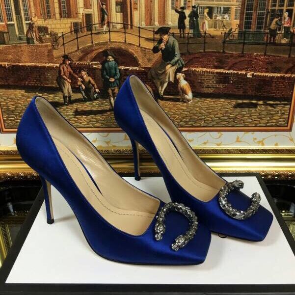 2019 High-end Designer High heeled sandals heel leather Classic woman Metal buckle for parties and banquets Sexy sandals Size 34-40, Blue
2019 High-end Designer High heeled sandals heel leather Classic woman Metal buckle for parties and banquets Sexy sandals Size 34-40, Blue