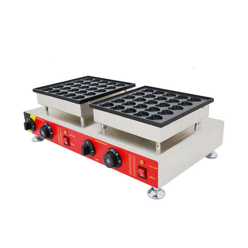 commercial use electric Dutch poffertjes maker machine 110v 220v mini heart pancake waffle iron baker pan making grill