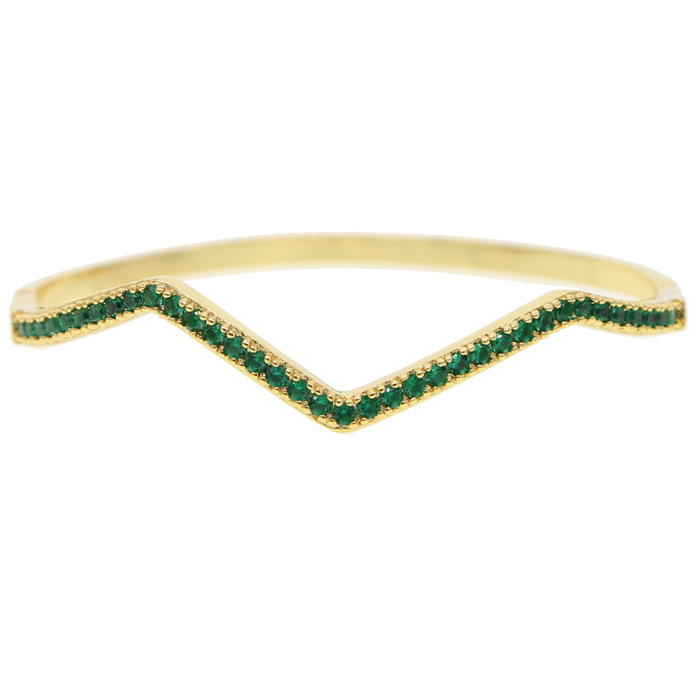 women colorful stack bangle bracelet 2024 new fashion jewelry micro pave cz 1 raw band high quality gold plated fashion bracelet