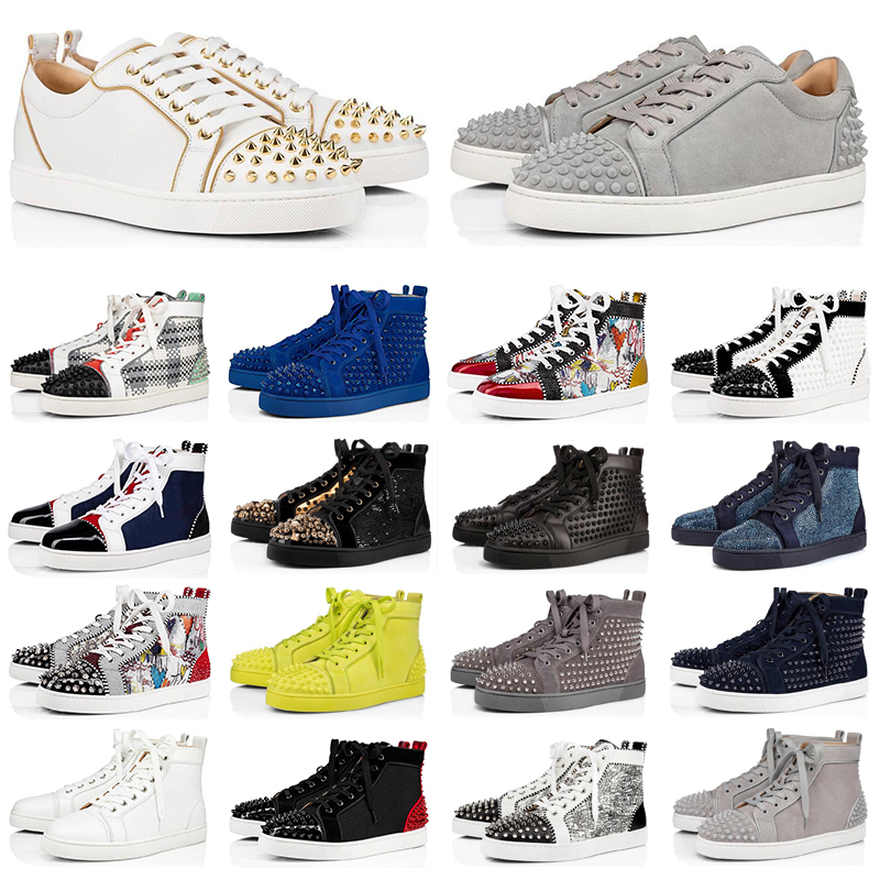 With box luxury designer shoes men women spike sneakers black red green blue leather suede Graffiti flats bottoms casual shoe with box
With box luxury designer shoes men women spike sneakers black red green blue leather suede Graffiti flats bottoms casual shoe with box