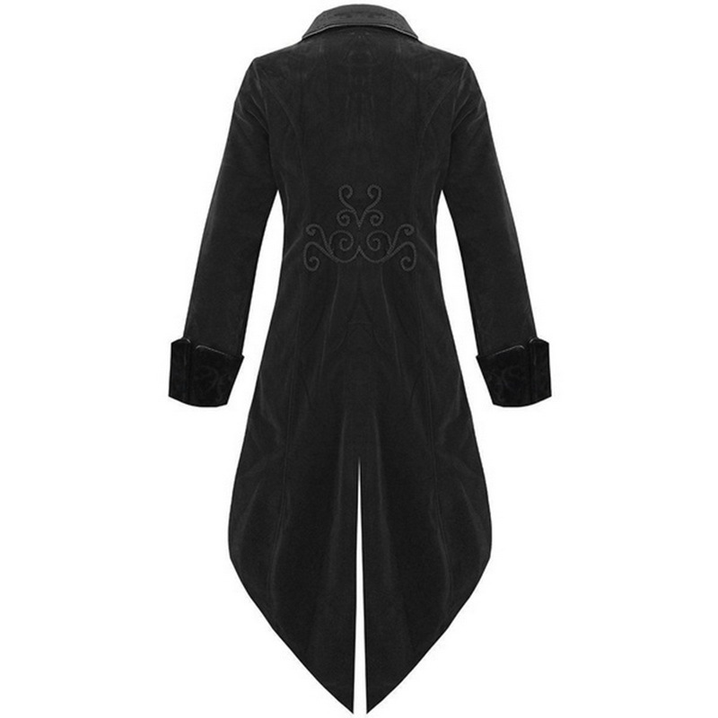 Puimentiua Men Tuxedo Stage Play Steampunk Gothic Windbreaker Long Jacket Costume Cocktail Evening Dress Halloween Party Wear Y191214