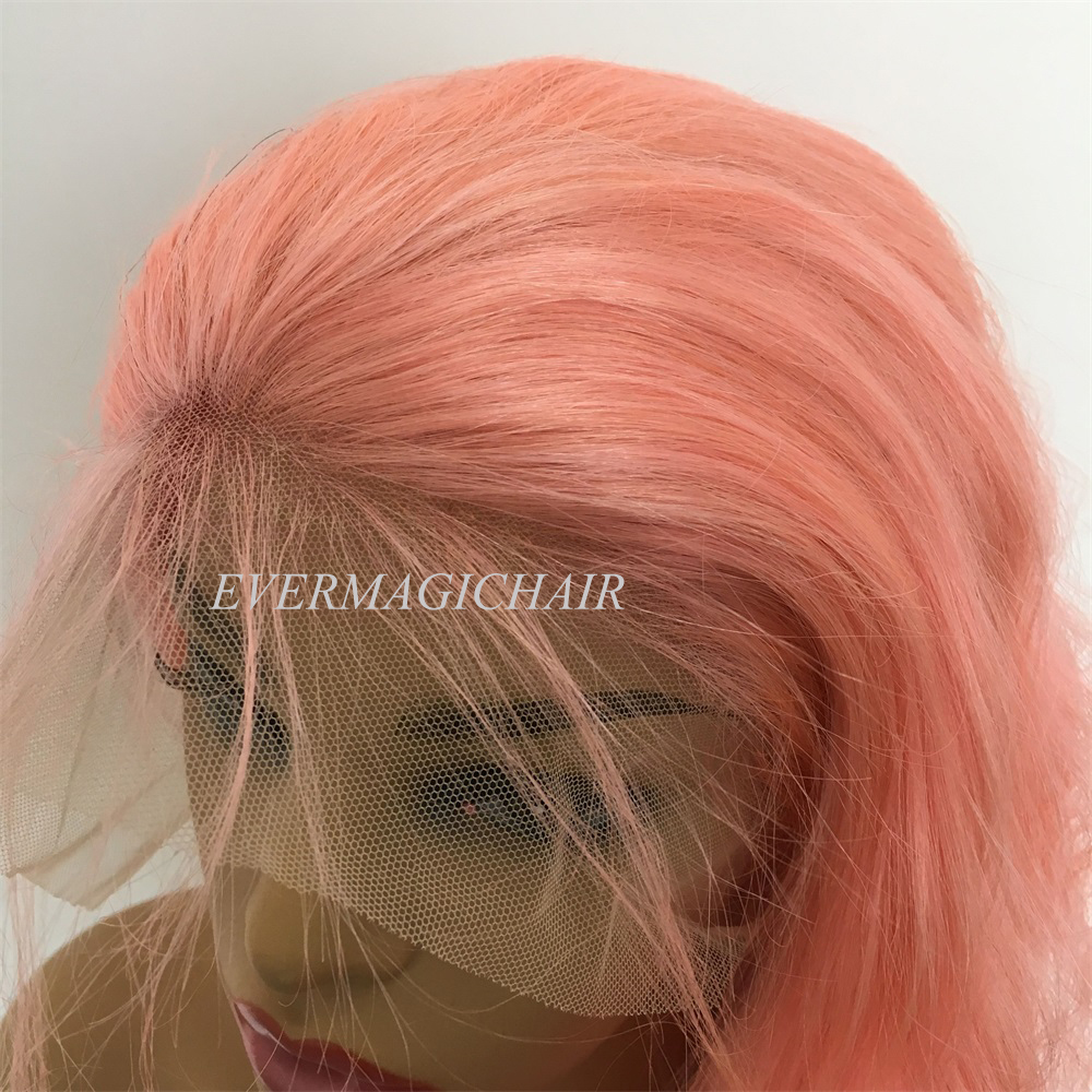 Ombre T1B/Pink Full Lace Human Hair Wigs Body Wave Brazilian Virgin Human Hair 150 Density Lace Front wig With Baby Hair Glueless