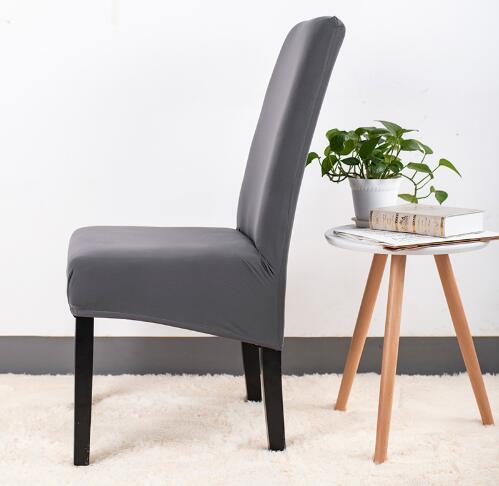 Solid Printing Flexible Elastic Anti-dirty Big Chair Cover Banquet Hotel Dining Home Decoration Chair Slipcover Large Size XL