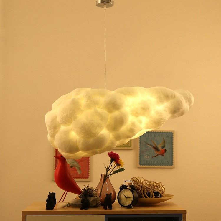 Modern Creative Floating Clouds Chandeliers Warm Romantic Living Room Bedroom Study Bar Restaurant Cotton Clouds Light Fixtures