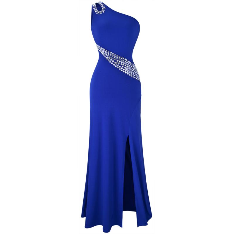 Angel-fashions Women's Formal Evening Dresses Beading One Shoulder Party Gown Slit robes de bal 075, Blue pic color
Angel-fashions Women's Formal Evening Dresses Beading One Shoulder Party Gown Slit robes de bal 075, Blue pic color