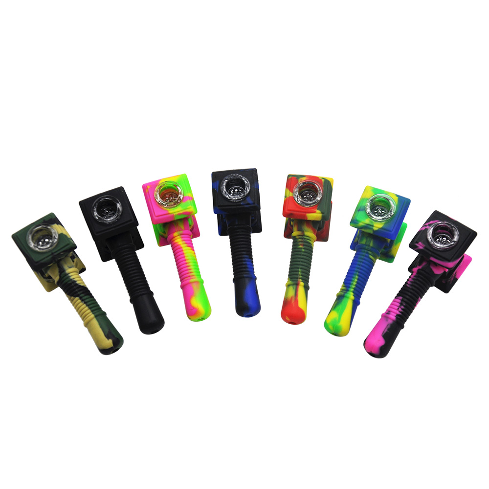 Hammer Shape New FDA Silicone Smoking Pipe 15MM Water Pipes Glass Bowl Herbal Pipes Silicone Tobacco Herb Pipes Oil Dab Rigs
Hammer Shape New FDA Silicone Smoking Pipe 15MM Water Pipes Glass Bowl Herbal Pipes Silicone Tobacco Herb Pipes Oil Dab Rigs