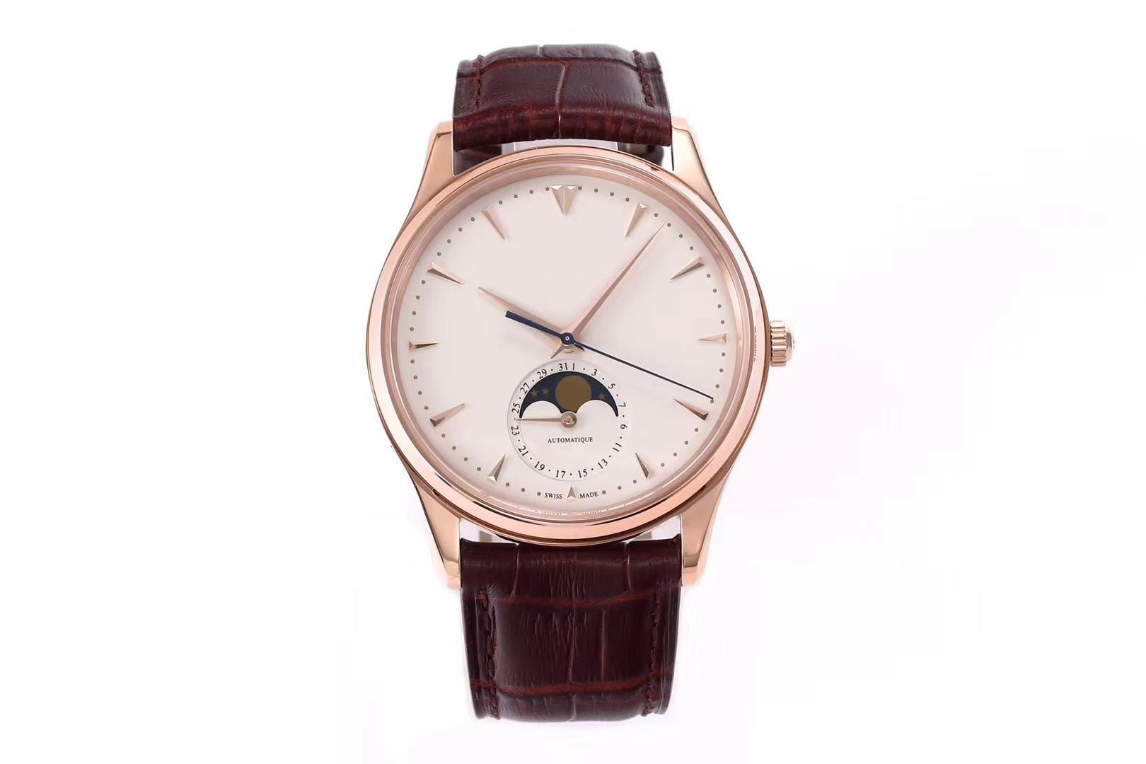 ZF plant automatic mechanical movement Cal.925/1 table by 39MM* 9.9mm 18K rose gold case sapphire crystal glass double phase display, The extra freight
ZF plant automatic mechanical movement Cal.925/1 table by 39MM* 9.9mm 18K rose gold case sapphire crystal glass double phase display, The extra freight