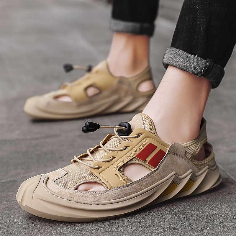 Casual Men Soft Sandals Comfortable Men Summer breathable genuine Leather Sandals fashion Roman Summer Beach, Beige
Casual Men Soft Sandals Comfortable Men Summer breathable genuine Leather Sandals fashion Roman Summer Beach, Beige