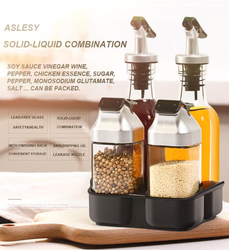 Rotating Cruet Condiment Seasoning Jars Sets for Spices Rack Pepper Sprays Salt Shakers Bottles Holder Kitchen Storage Organizer
Rotating Cruet Condiment Seasoning Jars Sets for Spices Rack Pepper Sprays Salt Shakers Bottles Holder Kitchen Storage Organizer