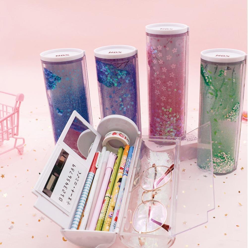Quicksand Translucent Multifunction Cylindrical Pencil Case With Mirror Calculator Whiteboard Pen Wiper Pen Box Pink Blue Star
Quicksand Translucent Multifunction Cylindrical Pencil Case With Mirror Calculator Whiteboard Pen Wiper Pen Box Pink Blue Star