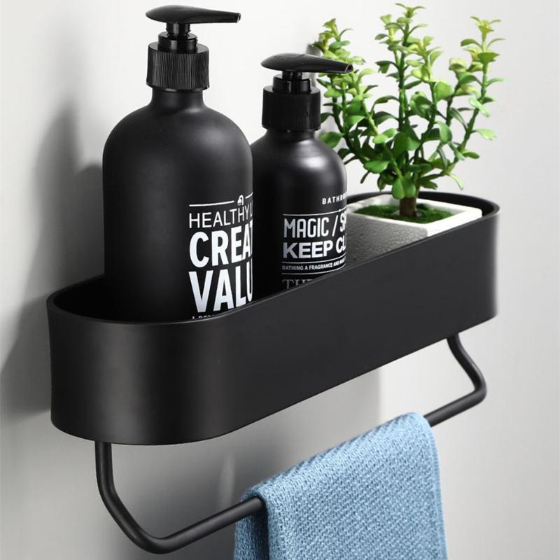 30/40/50cm Black Bathroom Wall Shelf Kitchen Shelves Organizer Shower Basket Storage Rack Towel Bar Hooks Bathroom Accessories
30/40/50cm Black Bathroom Wall Shelf Kitchen Shelves Organizer Shower Basket Storage Rack Towel Bar Hooks Bathroom Accessories