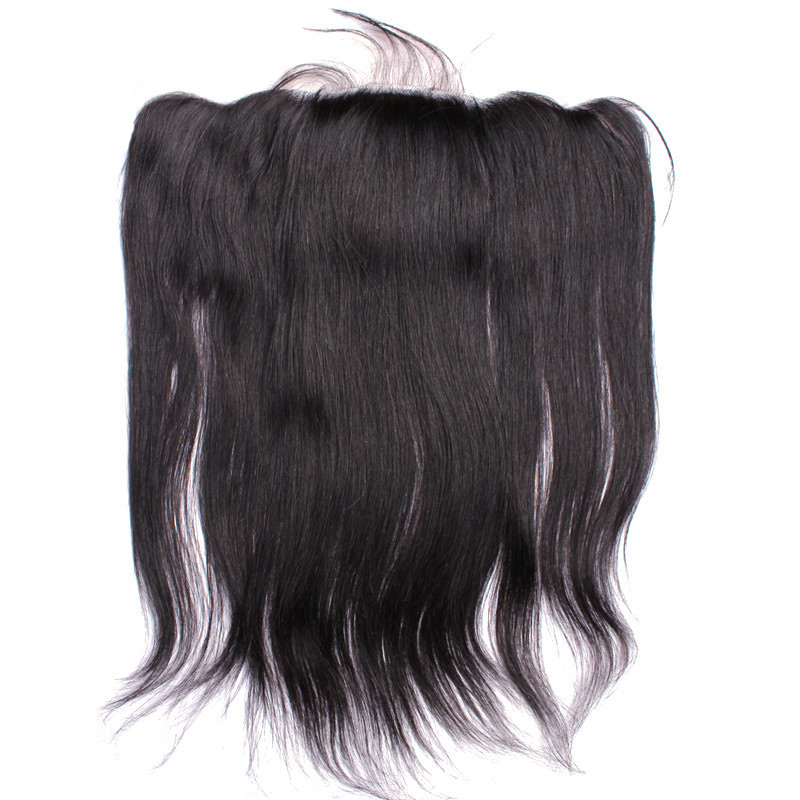 Brazilian Virgin Hair 13X4 Lace Frontal Silk Base Closure Straight 13 By 4 Frontals Natural Color Silk Base Lace 100% Human Hair