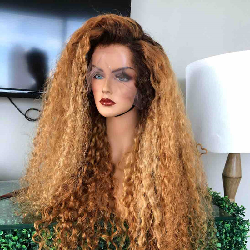130% density Brazilian kinky curly ombre #1bt30 Full Lace Human Hair Wigs 100% human Hair Front Lace Wigs with baby hair dark roots, 1b/30
130% density Brazilian kinky curly ombre #1bt30 Full Lace Human Hair Wigs 100% human Hair Front Lace Wigs with baby hair dark roots, 1b/30