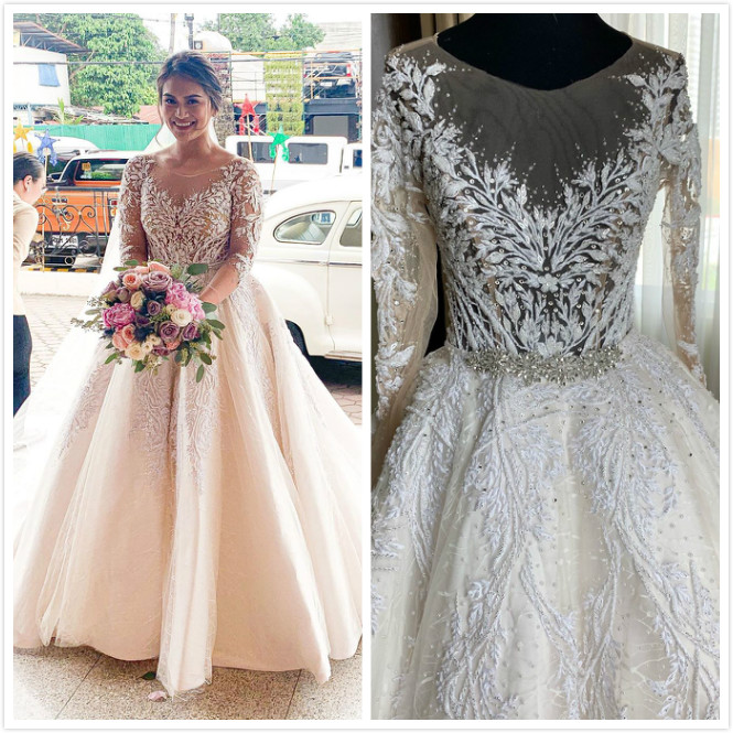 2020 Plus Size Arabic Aso Ebi Lace Beaded Vintage Wedding Dresses Long Sleeves Sheer Neck Bridal Dresses Crystals Wedding Gowns ZJ216, Champagne
2020 Plus Size Arabic Aso Ebi Lace Beaded Vintage Wedding Dresses Long Sleeves Sheer Neck Bridal Dresses Crystals Wedding Gowns ZJ216, Champagne