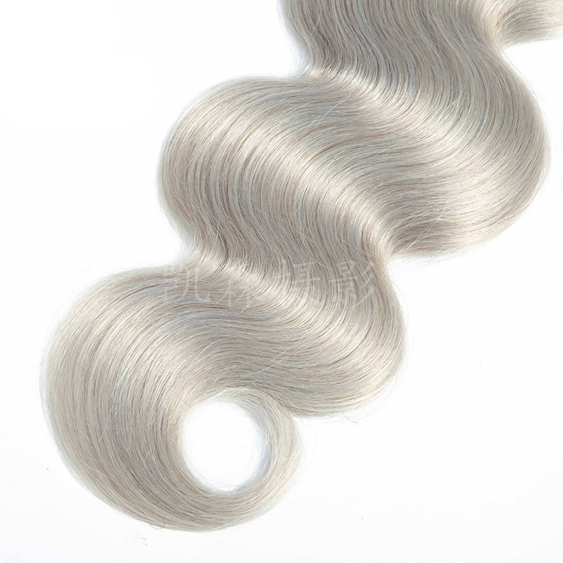 Peruvian Cheap Human Hair Weave Bundles 3 Pieces One Set 1B/Grey Double Color Body Wave Extensions Virgin Human Hair 12-24Inch