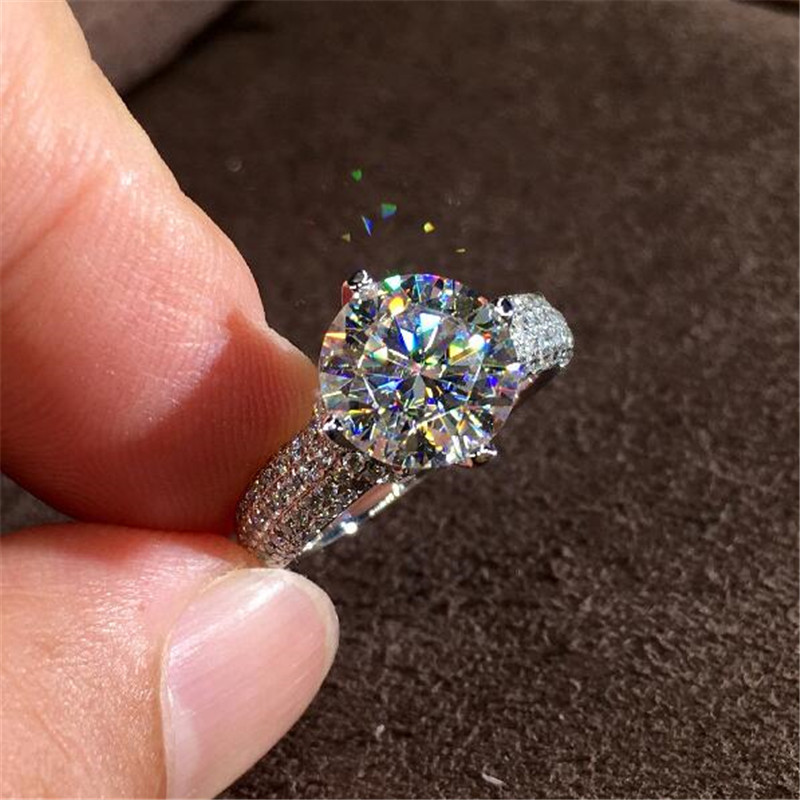 Victoria Wieck Stunning Luxury Jewelry 925 Sterling Silver Pave White Sapphire CZ Diamond Gemstones Women Wedding Bridal Flower Ring Gift