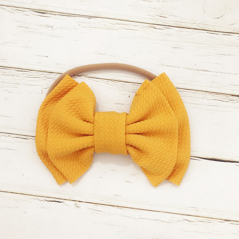 Cute Big Bow Hairband Baby Girls Toddler Kids Elastic Headband Knotted Nylon Turban Head Wraps Bow-knot Hair Accessories - view 6