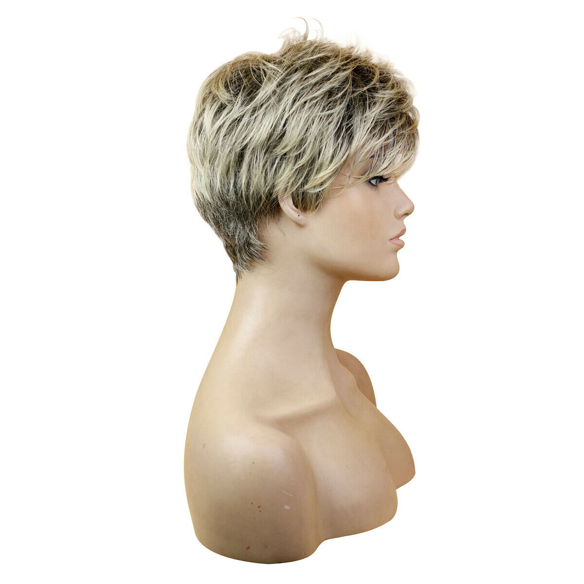 Fashion 5" Short Fluffy Wig Pixie Cut Hair Synthetic Ombre Wigs For Women Ladies