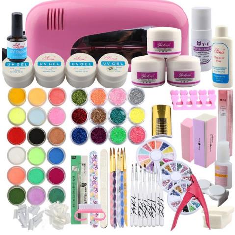 Acrylic Powder Kit 9W Lamp Dryer 30 Colors Nail Glitter Powder Nail Art Nail Extension Brush False Tips Top Coat UV Gel Set
Acrylic Powder Kit 9W Lamp Dryer 30 Colors Nail Glitter Powder Nail Art Nail Extension Brush False Tips Top Coat UV Gel Set