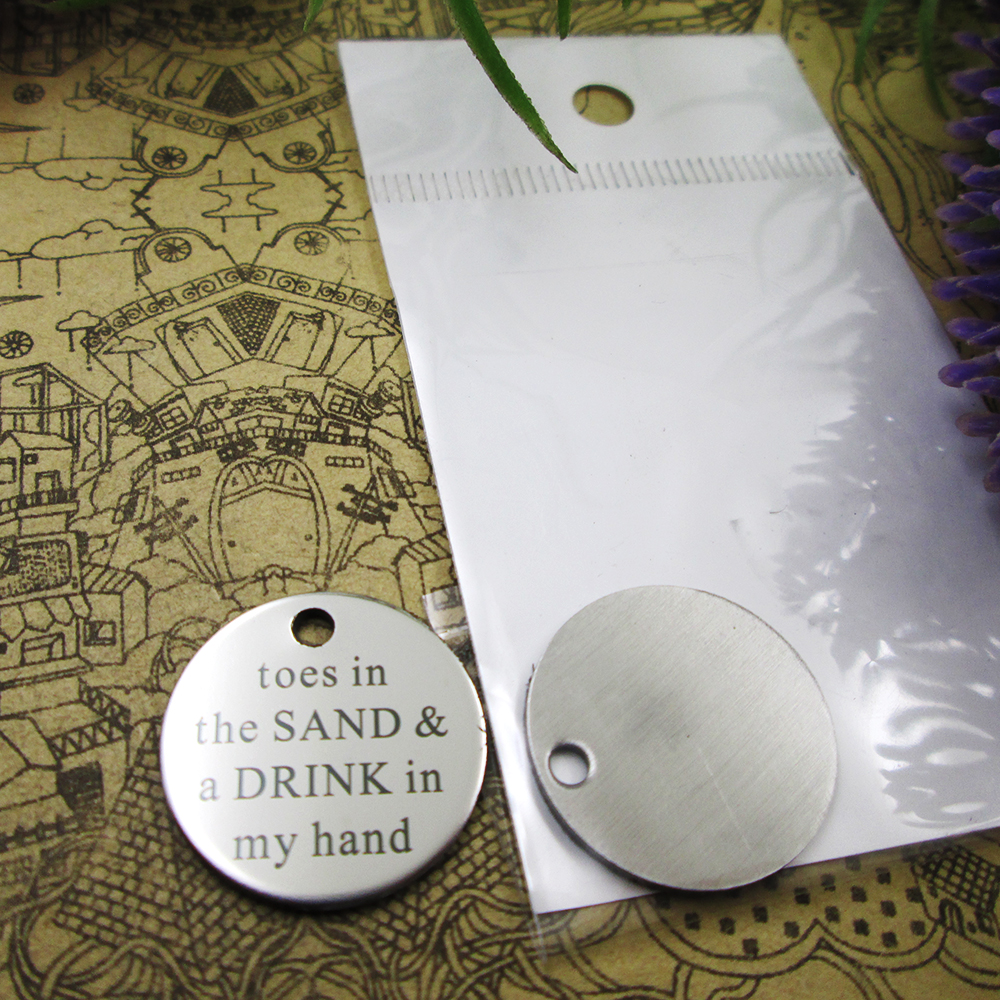 40pcs--"toes in the sand a drink in my hand"stainless steel charms more style for choosing DIY Charms pendants for necklace
40pcs--"toes in the sand a drink in my hand"stainless steel charms more style for choosing DIY Charms pendants for necklace