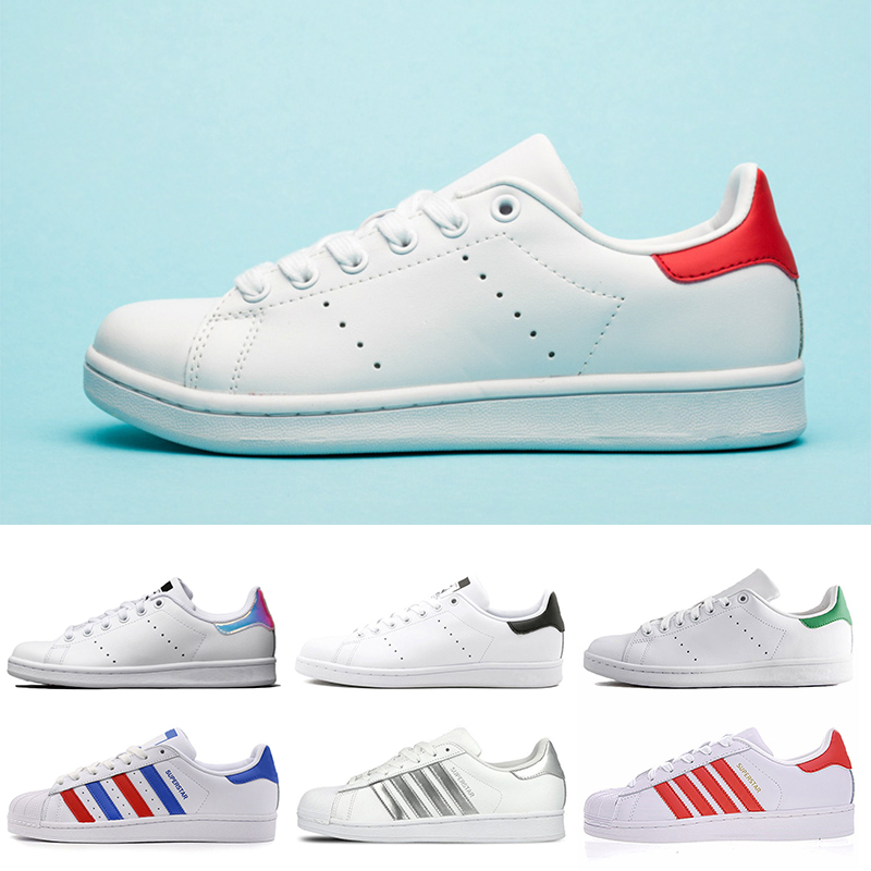 

Leather platform women mens Stan Smith shoes Brand casual shoes Superstars white black laser pink green outdoor flats sports sneakers, #1