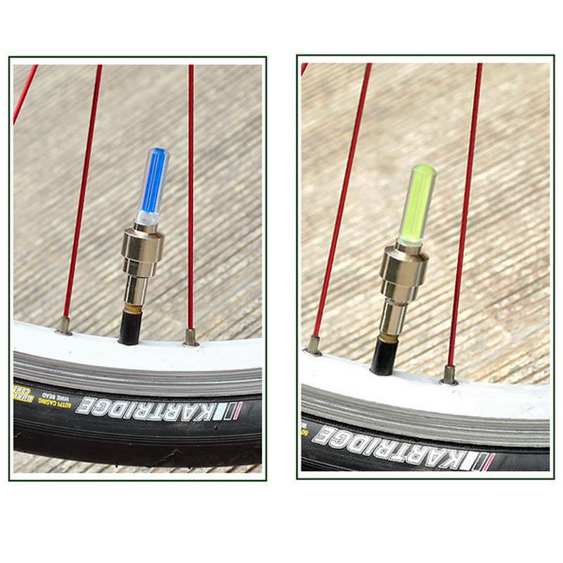Bicycle Car LED Light Tyre Valve Cap Motorcycle Bicycles Flash Lighting Mountain Bike Cycling Tyre Wheel Lights Leds Neon Lamp