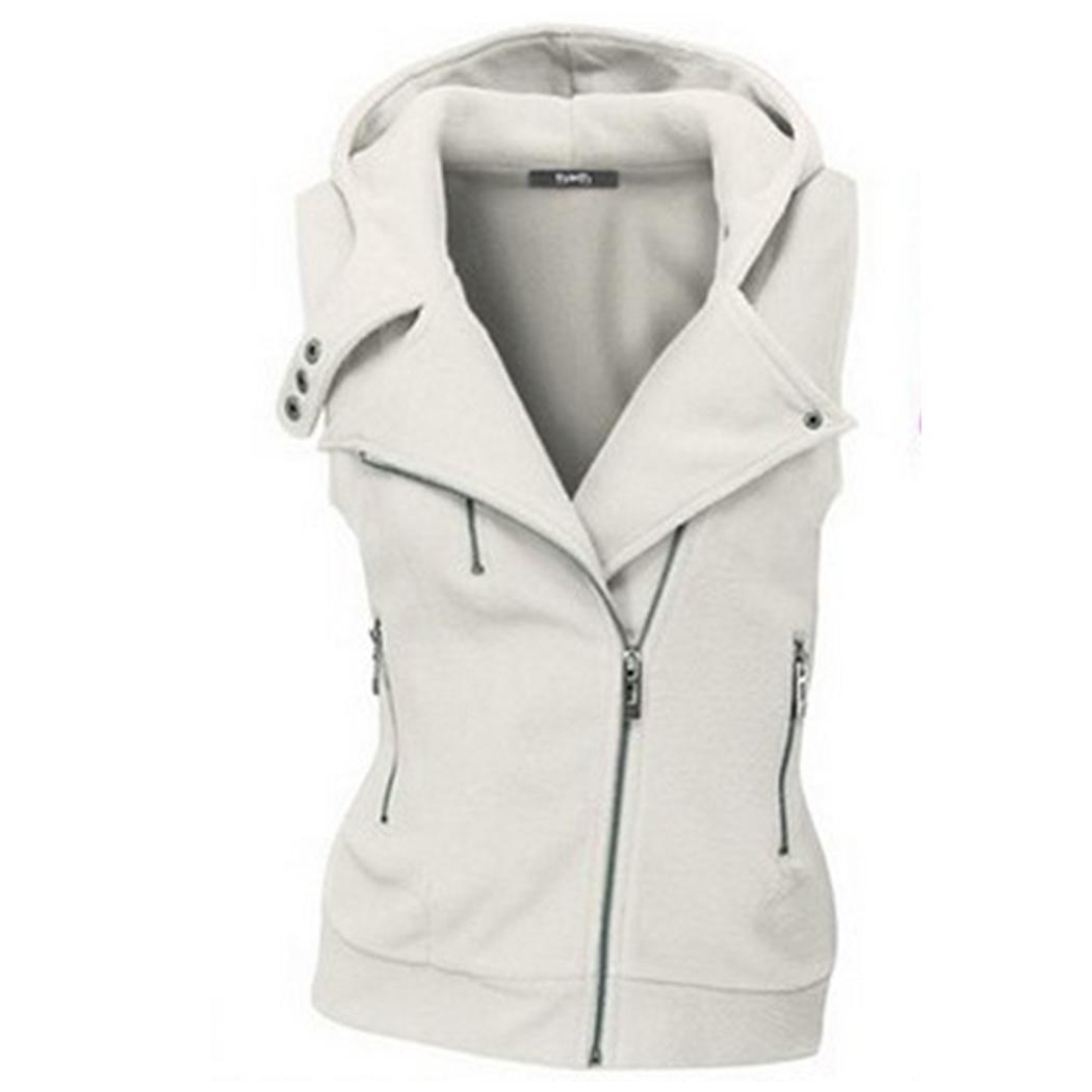 Women Casual Sleeveless Hooded Vest Slim Outerwear Coat Autumn Spring Solid Color Zipper Short Vest with Pockets Female Tops, Black
Women Casual Sleeveless Hooded Vest Slim Outerwear Coat Autumn Spring Solid Color Zipper Short Vest with Pockets Female Tops, Black