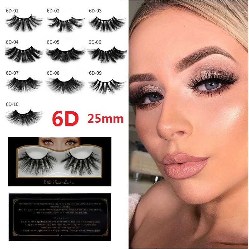 Natural 6D Faux Mink Hair False Eyelashes 25mm Long Lashes Extension Thick Wispy Fluffy Handmade Eye Makeup Tools
Natural 6D Faux Mink Hair False Eyelashes 25mm Long Lashes Extension Thick Wispy Fluffy Handmade Eye Makeup Tools