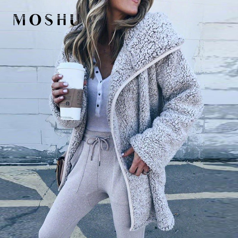 Winter Fluffy Hooded Overcoat Women Casual Fashion Warm Fur Coat Soft Fleece Jacket Faux Fur Zipper Plush Long Outerwear Female, White
Winter Fluffy Hooded Overcoat Women Casual Fashion Warm Fur Coat Soft Fleece Jacket Faux Fur Zipper Plush Long Outerwear Female, White