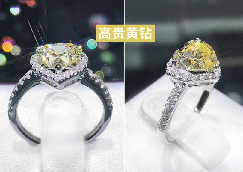Choucong New Top Selling Luxury Jewelry 925 Sterling Silver Heart Shape White Topaz&Pink Sapphire Gemstones Wedding Band Ring for Women Gift