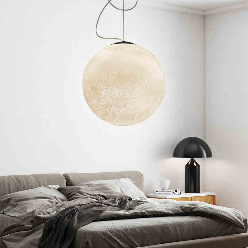 Hot Sale LED Pendant Lights Moon Light Indoor Lighting Office Study Lamp Chandelier Celestial Ball Lamps Creativity Factory Outlet
