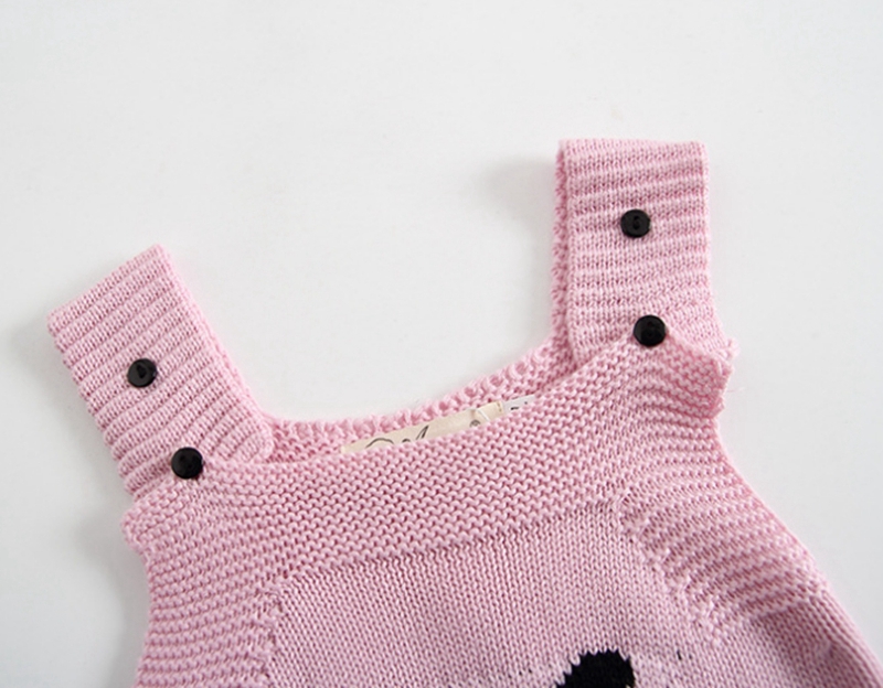 INS Rabbit Rompers Easter Bunny Knitted Baby Jumpsuits Sleeveless Kids Suspender Romper Climbing Clothes Kids Clothing 4 Colors DHW2134
