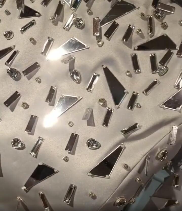 aso ebi arabic ivory sexy mermaid evening dresses beaded crystals prom dresses high neck formal party second reception gowns zj404