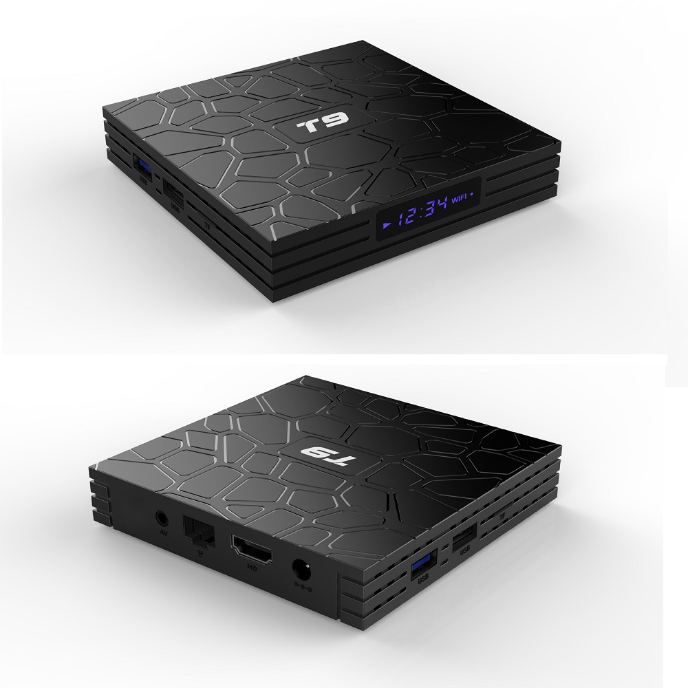 Android 9.0 TV Box T9 4GB RAM 32GB/64GB Rockchip RK3318 1080P H.265 4K Google Player Store TVBOX