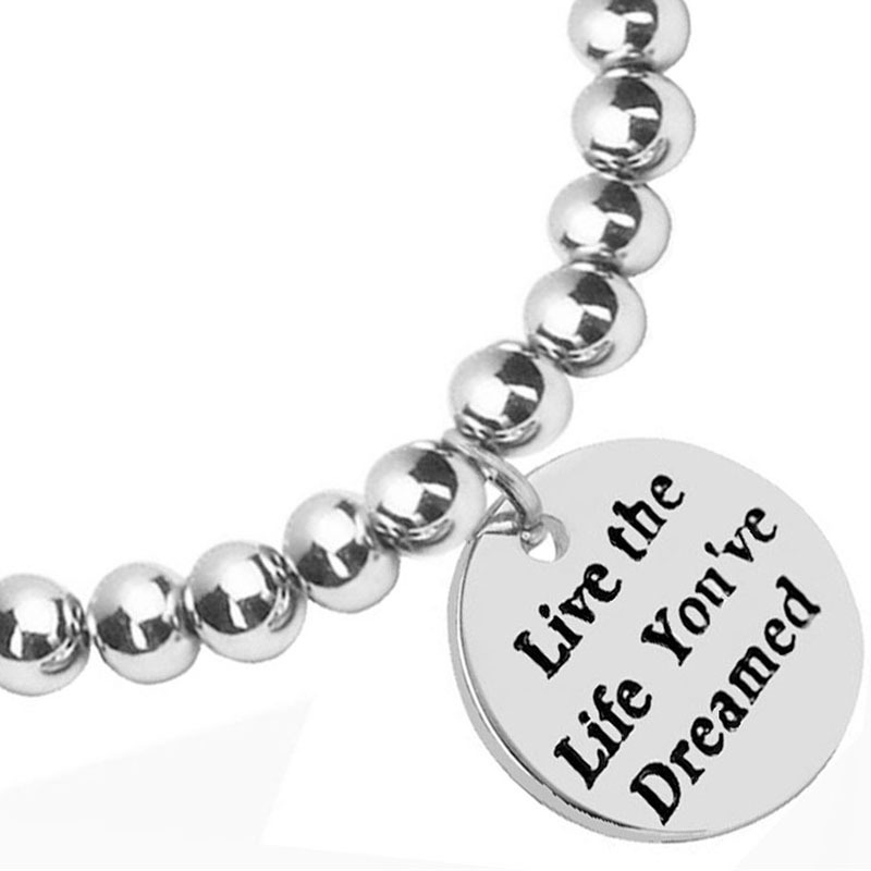Fashion men's stainless steel jewelry 8mm stainless steel bead bracelet DIY men's sports fitness series jewelry