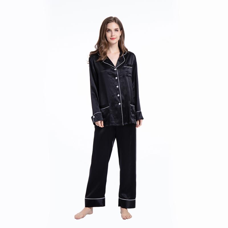 Luxury 100% Pure Silk Pajamas Women Sets Ladies Long sleeved Two piece Pants Suit Home Sleepwear Solid Nightwear, White
Luxury 100% Pure Silk Pajamas Women Sets Ladies Long sleeved Two piece Pants Suit Home Sleepwear Solid Nightwear, White