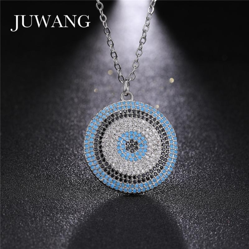 Turkish Big Blue Stone Greek Evil Eye Round Pendant Necklace Zirconia Blue Eyes Necklaces Silver For Women Gril Party Jewelry
Turkish Big Blue Stone Greek Evil Eye Round Pendant Necklace Zirconia Blue Eyes Necklaces Silver For Women Gril Party Jewelry