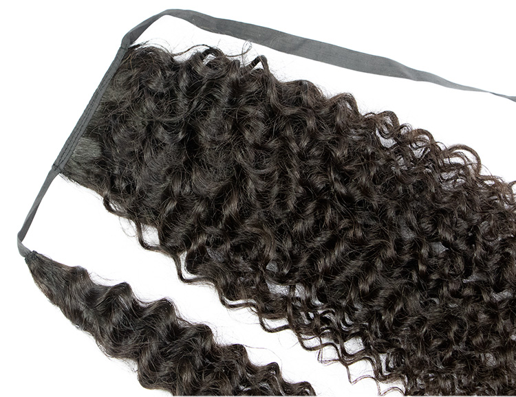 kinky curly human hair drawstring pony tail hairpiece virgin kinky hair weaving ponytail human hair extension