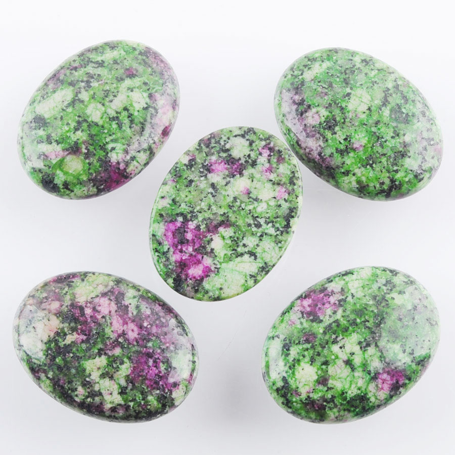 WOJIAER One Piece Natural GemStone Oval Cabochons for Woman Men Jewelry Making Loose Beads DIY Ring Pendant Mixing Color BU808