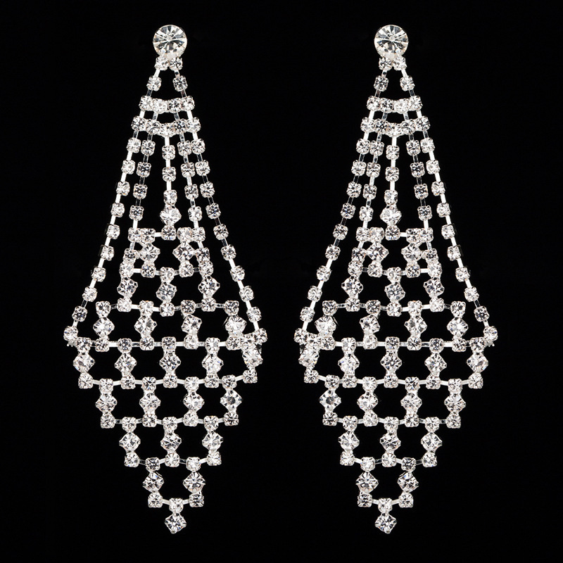 Exaggeration Long Fund Geometry Double Color Diamond Metal Tassels Earrings Eardrop Ear Nail Woman
Exaggeration Long Fund Geometry Double Color Diamond Metal Tassels Earrings Eardrop Ear Nail Woman