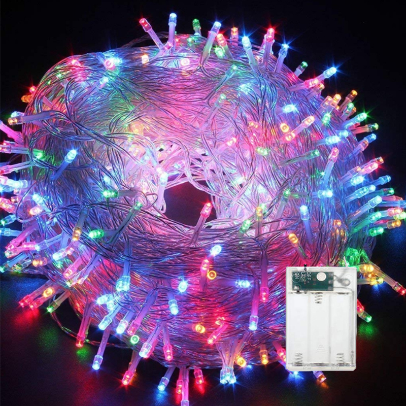 LED String Lights Christmas Fairy Lights 10M 80LEDs Battery Operated Waterproof Christmas Lighting for Party Bedroom Indoor Outdoor