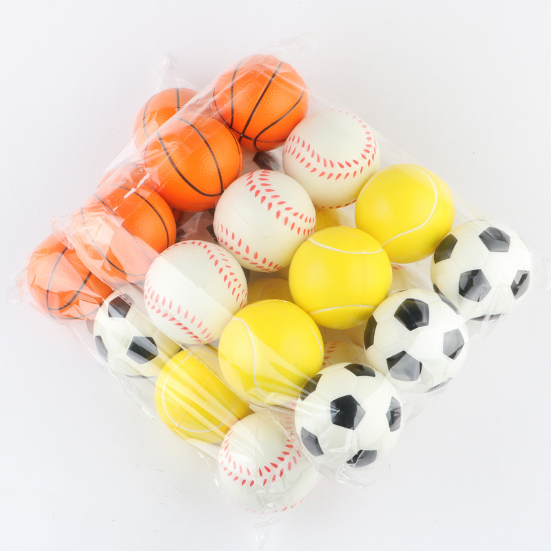 Football Basketball Tennis Baseball Kindergarten Baby Toy PU Foam Ball Anti Stress Sports Balls Stress Relief Decompression Squeeze Toys Anxiety Relie