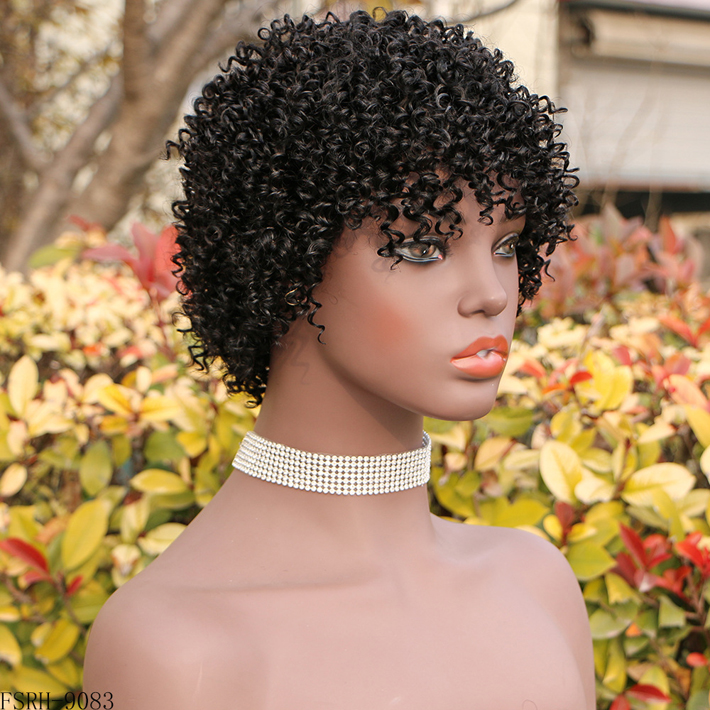 Short Pixie Cut Afro Kinky Curly Human Hair Malaysian Remy Glueless Wigs For Black Women Best Natural Hair Machine Made Wig With Bangs, Natural black
Short Pixie Cut Afro Kinky Curly Human Hair Malaysian Remy Glueless Wigs For Black Women Best Natural Hair Machine Made Wig With Bangs, Natural black