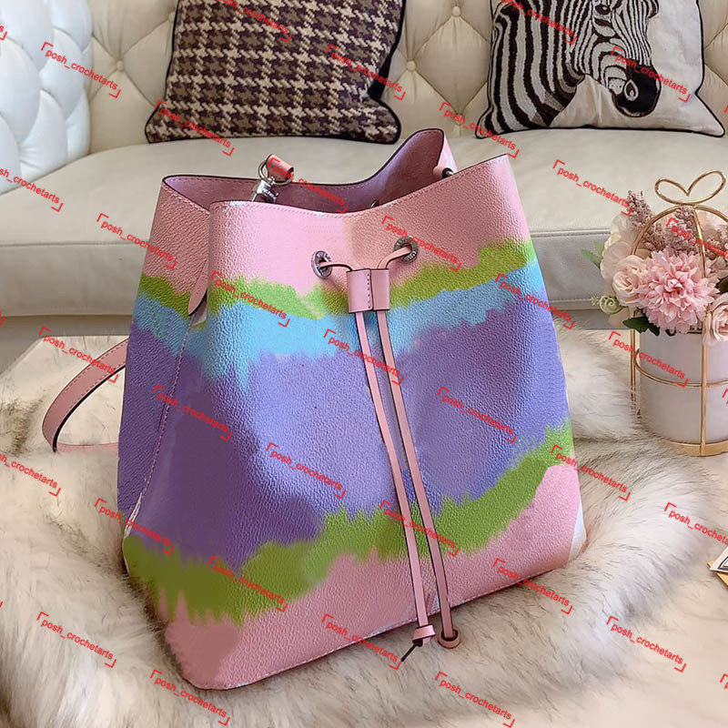 

Designer Drawstring Bag Tie Dye Luxury Bag for Women's Shoulder Bag Pastel Designer Purses For Wholesale