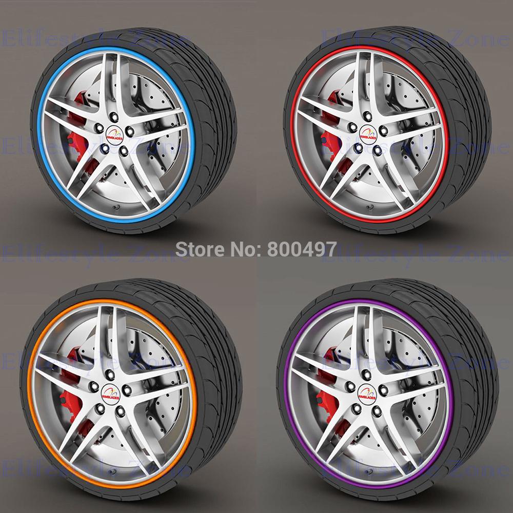 

Free Shipping 8M / Lot New Car Styling Auto Accessories Car Wheel Rim Wheel Ring Tire WheelProtector Fashion and Beauty Wheel Rims, As pic