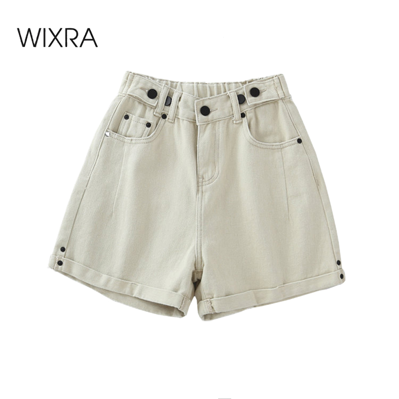 Wixra Womens Shorts Summer BF Style Female High Waist Button Shorts Women Pockets Short Front Long Behind, Beige
Wixra Womens Shorts Summer BF Style Female High Waist Button Shorts Women Pockets Short Front Long Behind, Beige